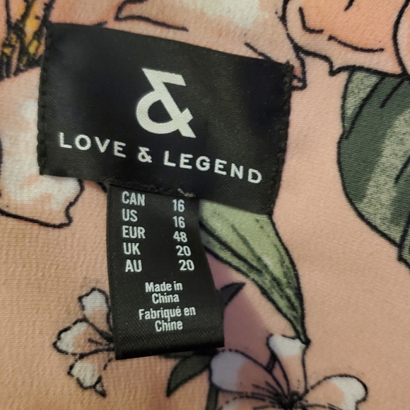 PLUS SIZE floral blazer LOVE & LEGEND - Picture 3 of 5